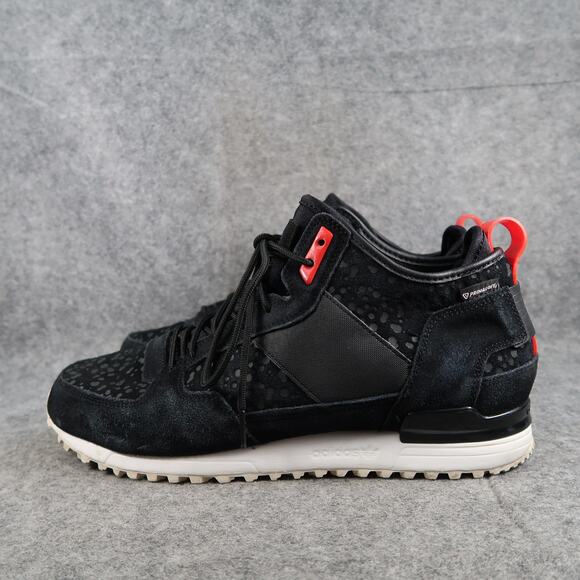 Adidas Shoes Mens 11.5 Military Trail Runner Sneakers Black Leather Primaloft - Picture 5 of 13